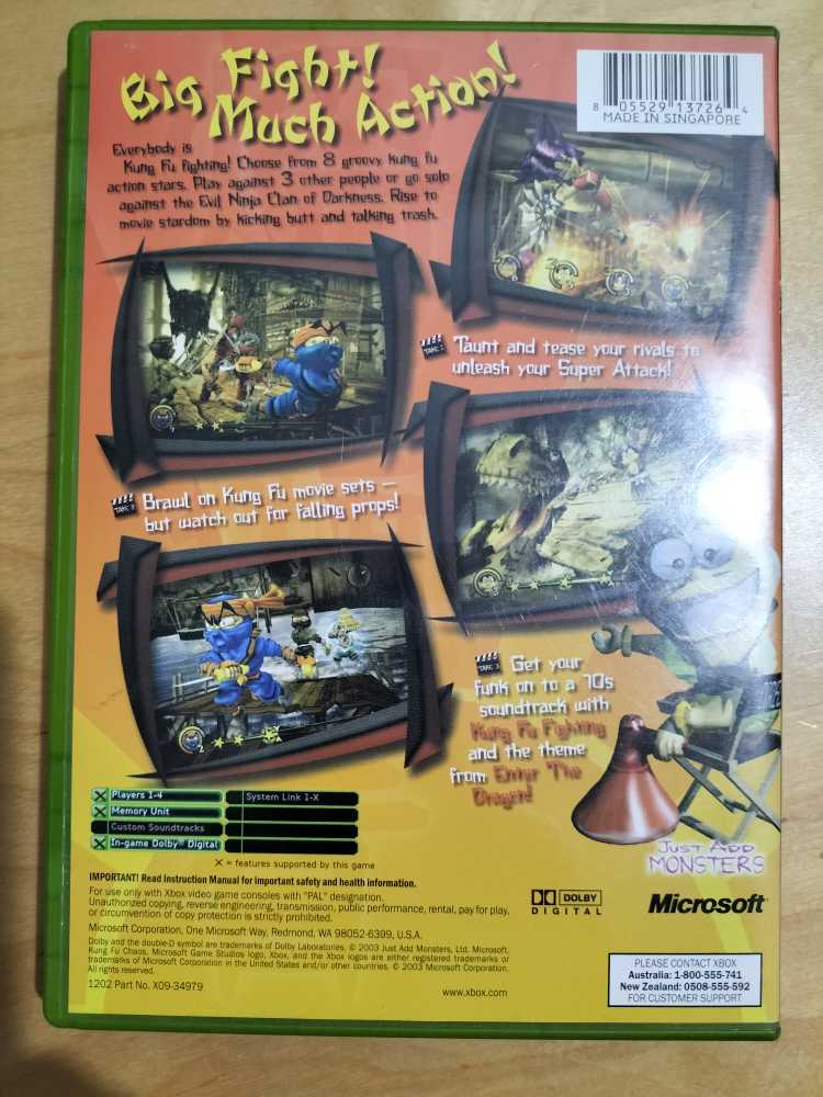 KUNG FU CHAOS - Microsoft Xbox (4) video game collectible [Barcode 805529137264] - Main Image 2