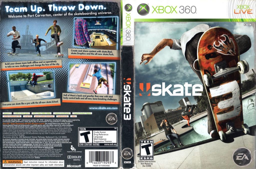 Skate 3 - Microsoft Xbox 360 video game collectible [Barcode 799007769132] - Main Image 2