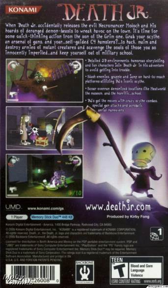 Death Jr. - Sony PlayStation Portable (PSP) (Konami - 1) video game collectible [Barcode 083717260080] - Main Image 2