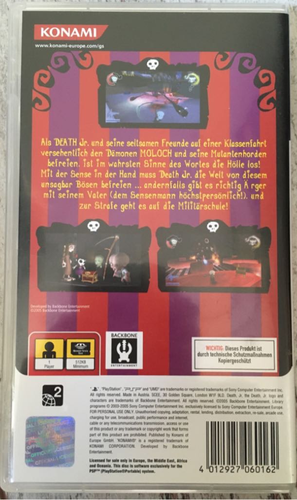 Death Jr. - Sony PlayStation Portable (PSP) video game collectible [Barcode 4012927060162] - Main Image 2