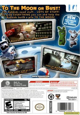 Rabbids Go Home - Nintendo Wii (Ubisoft - 1-2) video game collectible [Barcode 008888270096] - Main Image 2