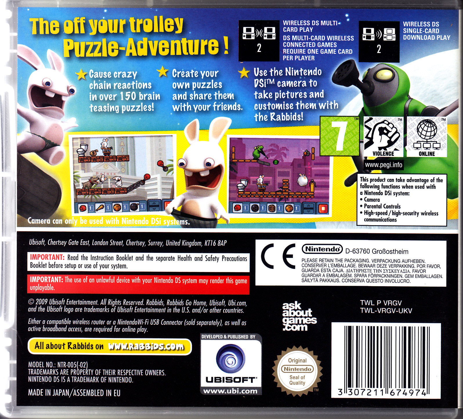 Rabbids Go Home - Nintendo DS (Ubisoft) video game collectible [Barcode 3307211674974] - Main Image 2