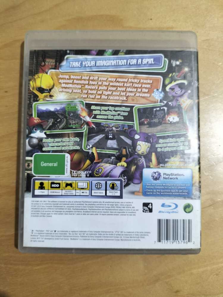 ModNation Racers - Sony PlayStation 3 (PS3) (Sony Computer Entertainment - 4) video game collectible [Barcode 711719137962] - Main Image 2