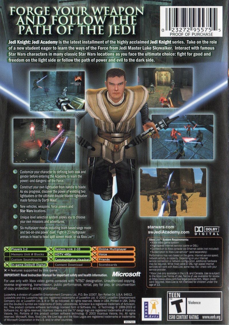 Star Wars Jedi Knight: Jedi Academy - Microsoft Xbox Live Arcade (XBLA) (LucasArts) video game collectible - Main Image 2
