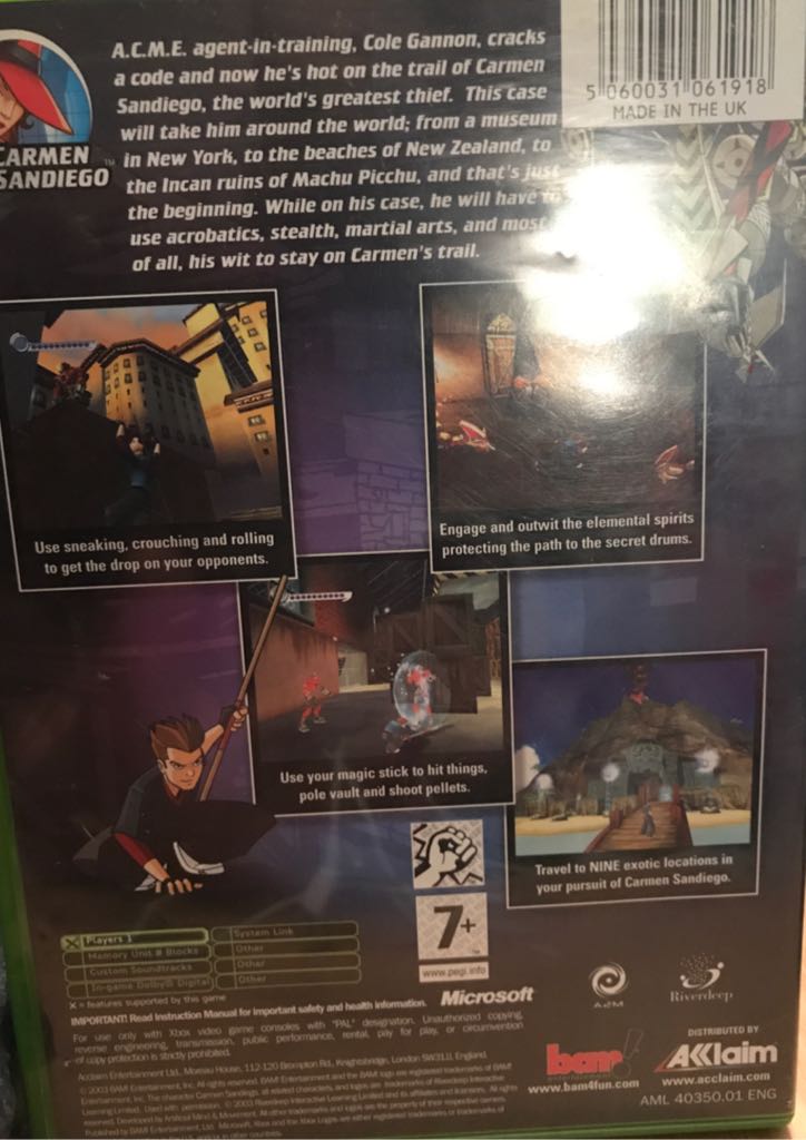Carmen Sandiego: Secret of the Stolen Drums - Microsoft Xbox (Bam Entertainment) video game collectible [Barcode 5060031061918] - Main Image 2