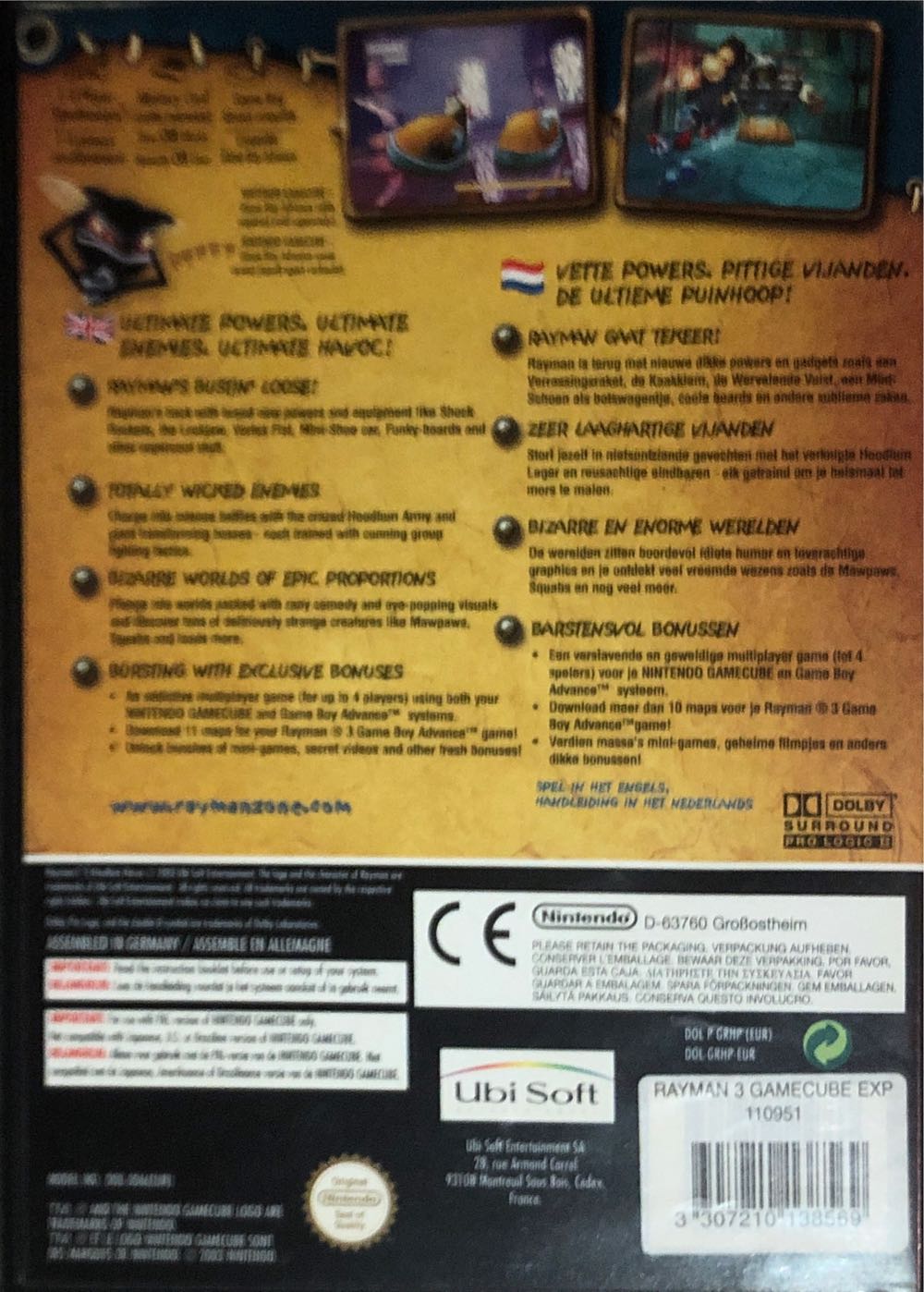 Rayman 3 : Hoodlum Havoc - Nintendo GameCube video game collectible [Barcode 3307210138569] - Main Image 2