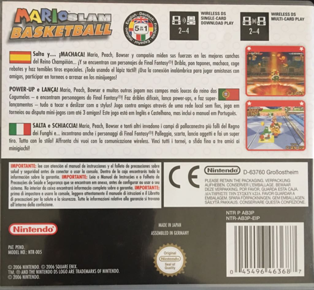 Mario Slam Basketball - Nintendo DS (Nintendo - 4) video game collectible [Barcode 045496463687] - Main Image 2