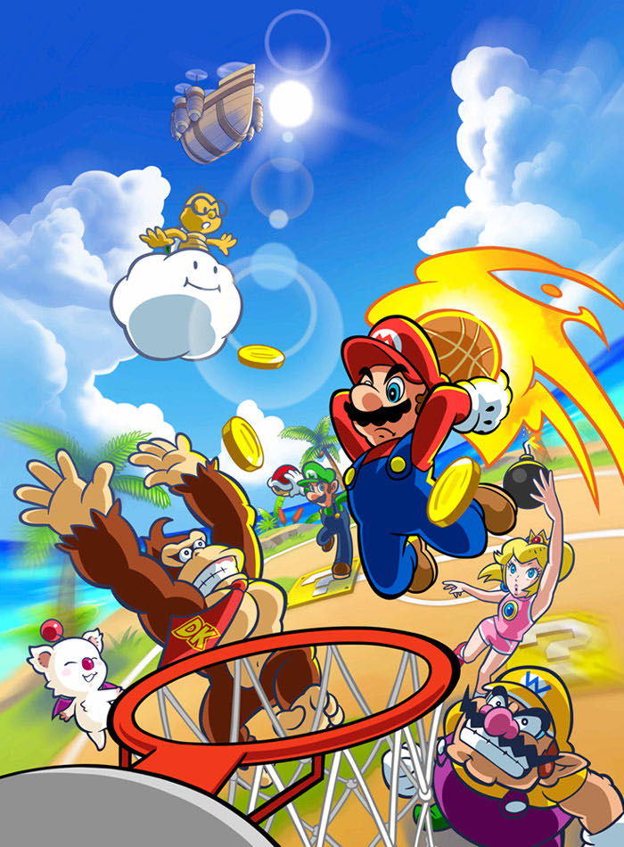 Mario Slam Basketball - Nintendo DS (Nintendo - 1-4) video game collectible - Main Image 3