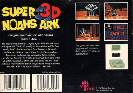 Super 3-D Noahs Ark - PC (Wisdom Tree - 1) video game collectible [Barcode 016315440080] - Main Image 2