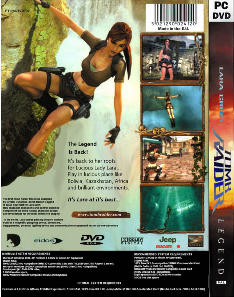 Tomb Raider  Legend - PC (Eidos Interactive - 1) video game collectible [Barcode 5021290024175] - Main Image 2