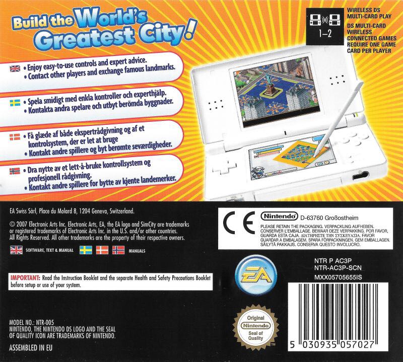 Sim City DS - Nintendo DS (Electronic Arts/EA Games - 1) video game collectible [Barcode 5030932057020] - Main Image 2