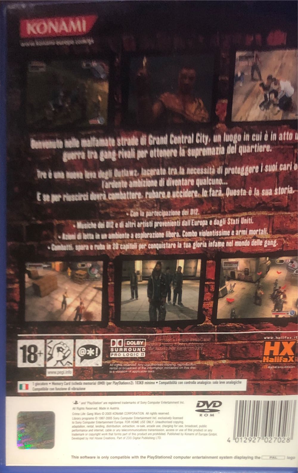 Crime Life: Gang Wars - Sony PlayStation 2 (PS2) (Konami - 1) video game collectible [Barcode 4012927027028] - Main Image 2