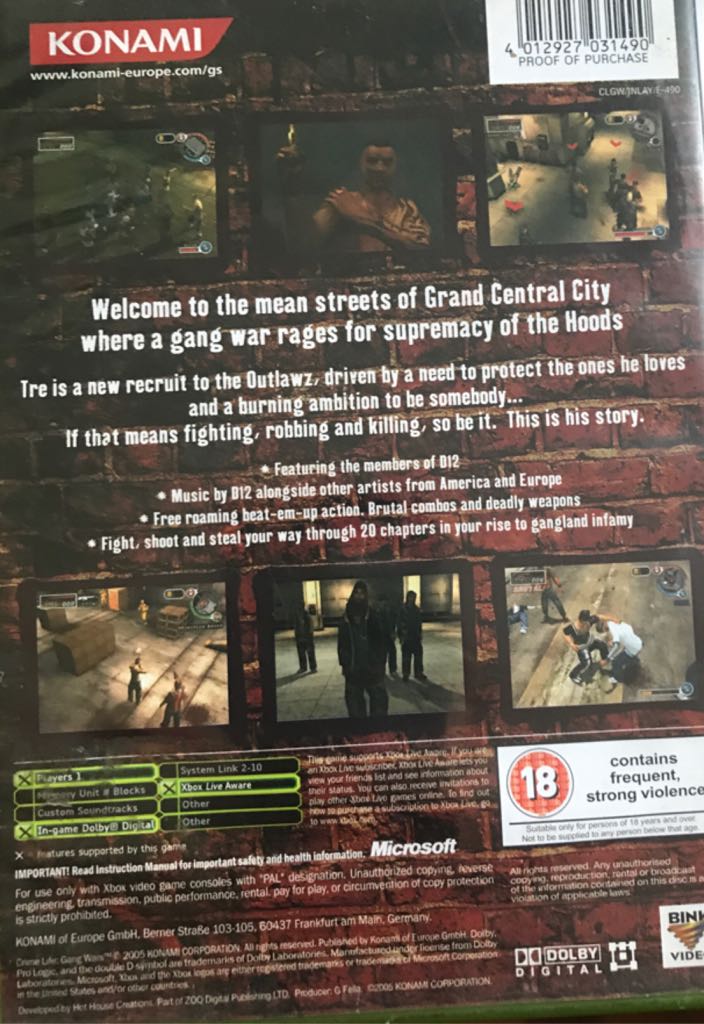 Crime Life: Gang Wars - Microsoft Xbox video game collectible [Barcode 4012927031490] - Main Image 2