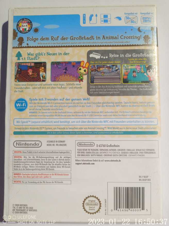 Animal Crossing Lets Go To The City - Nintendo Wii (Nintendo) video game collectible [Barcode 045496400095] - Main Image 2