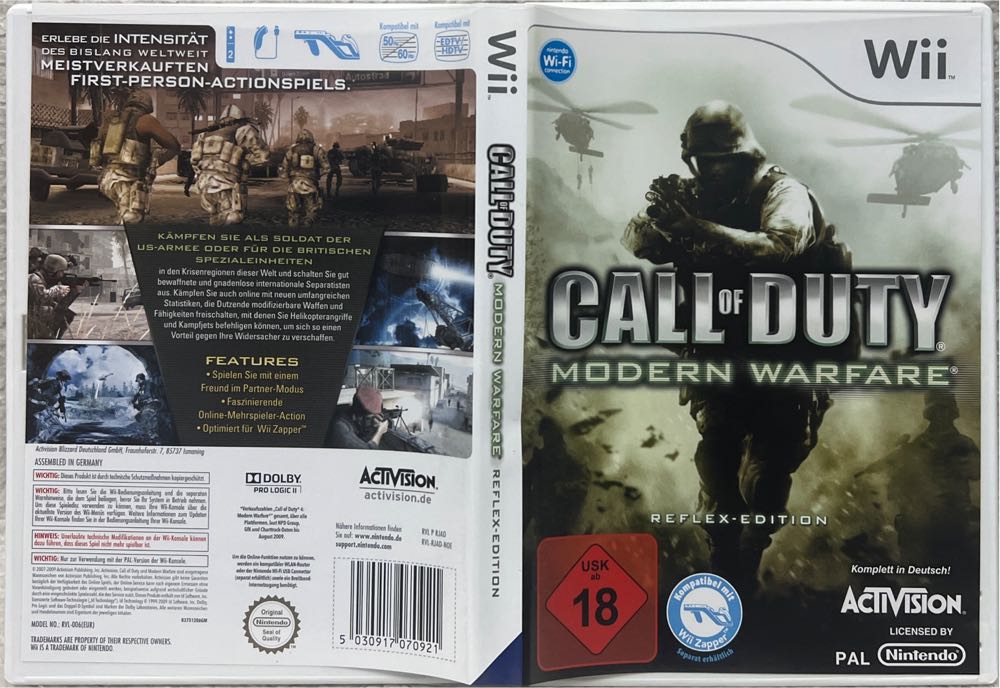 Call of Duty: Modern Warfare: Reflex Edition: Zombie Mode - Nintendo Wii (Activision Blizzard - 2) video game collectible [Barcode 5030917070921] - Main Image 3