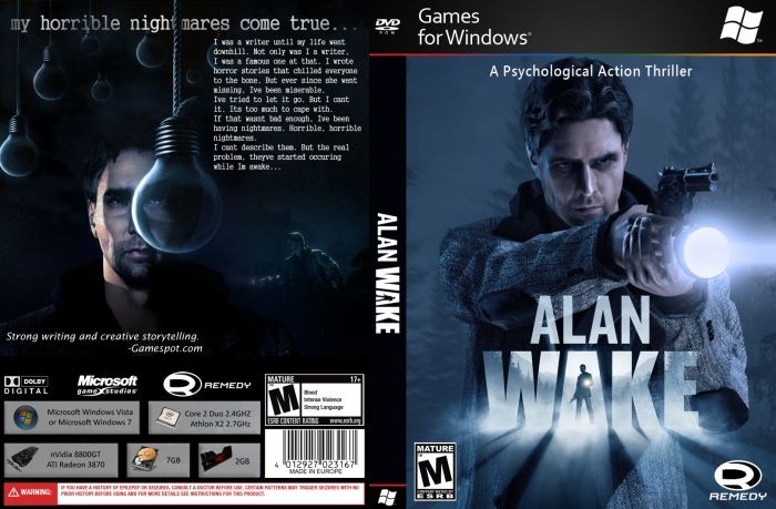 Alan Wake - PC (Microsoft Game Studios - 1) video game collectible [Barcode 9006113001317] - Main Image 2