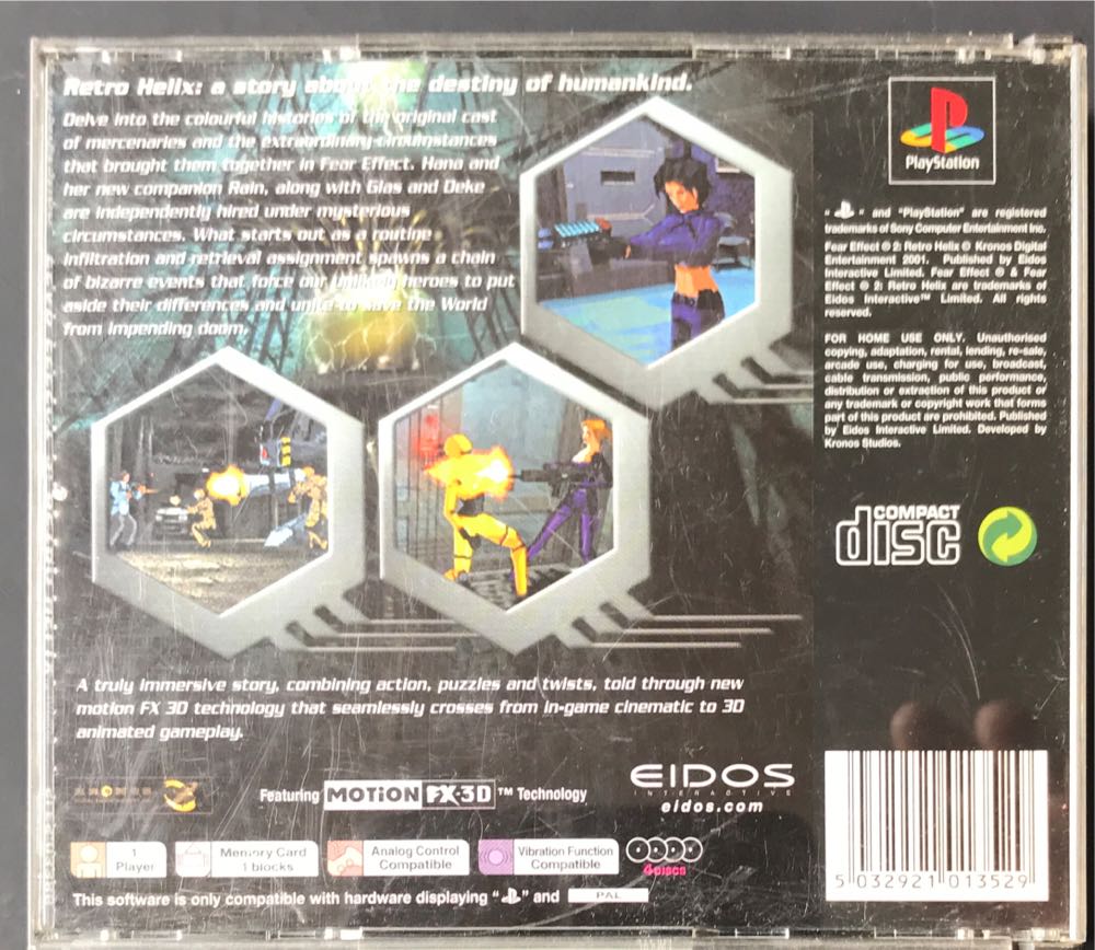 Fear Effect 2: Retro Helix - Sony PlayStation (Eidos Interactive - 1) video game collectible [Barcode 6418959000912] - Main Image 2