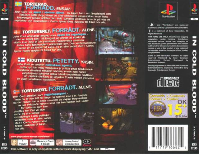 In Cold Blood - Sony PlayStation (Midway Games - 1) video game collectible [Barcode 711719166726] - Main Image 2