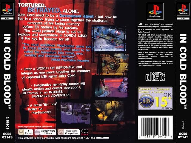 In Cold Blood - Sony PlayStation (Revolution) video game collectible [Barcode 711719167020] - Main Image 2