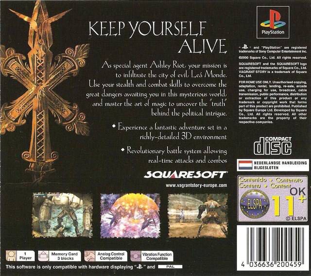 Vagrant Story - Sony PlayStation (Square - 1) video game collectible [Barcode 4036636200466] - Main Image 2