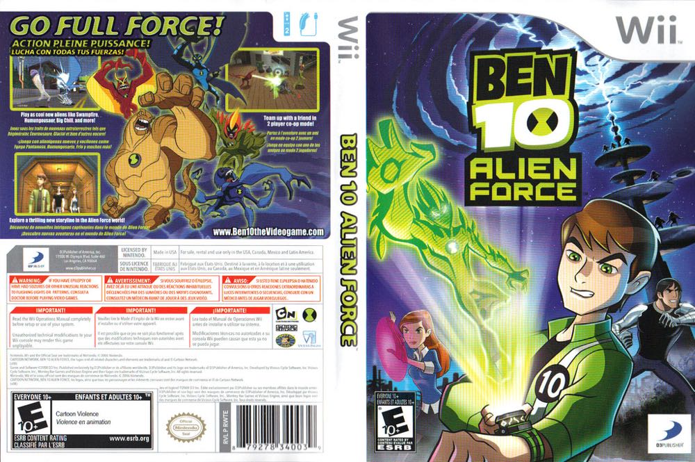 Ben 10: Alien Force - Nintendo Wii (D3 Publisher - 2) video game collectible [Barcode 879278340039] - Main Image 3