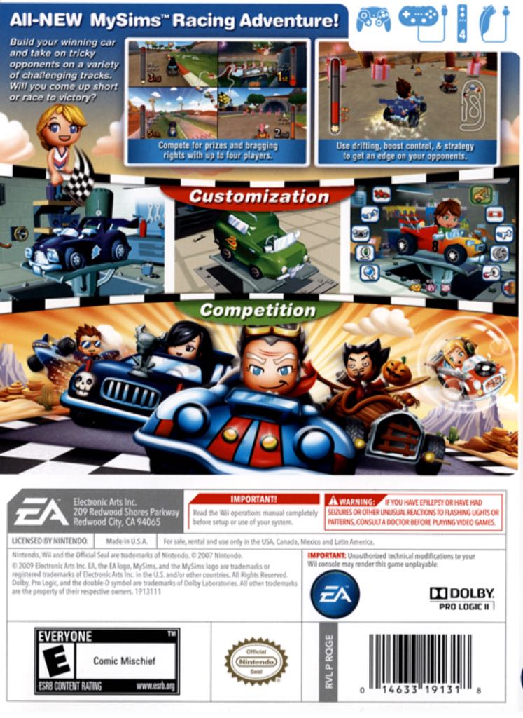 My Sims Agents - Nintendo Wii (EA (Electronic Arts) - 1) video game collectible [Barcode 5030931075971] - Main Image 2