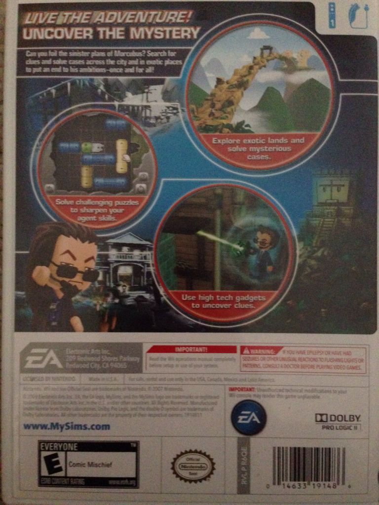 My Sims Agents - Nintendo Wii (Electonic Arts - 1) video game collectible - Main Image 2