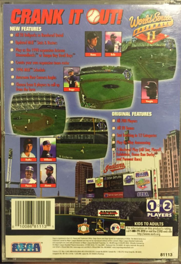 World Series Baseball II - Sega Saturn (Sega - 2) video game collectible [Barcode 010086811131] - Main Image 2