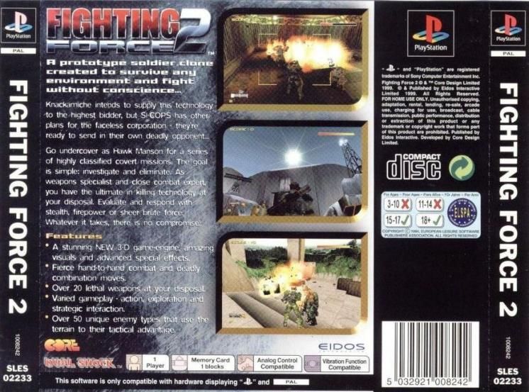 Fighting Force 2 - Sony PlayStation video game collectible [Barcode 5032921014373] - Main Image 2