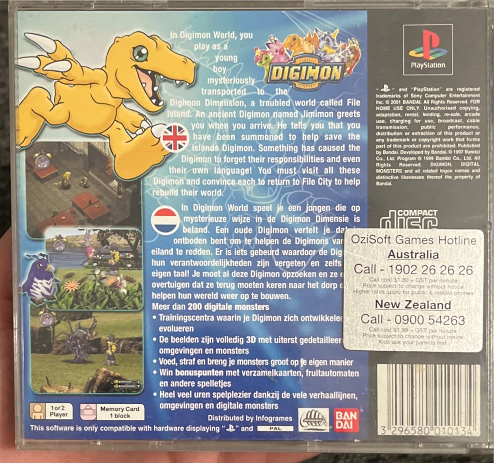 Digimon World - Sony PlayStation (Namco Bandai - 2) video game collectible [Barcode 3296580010134] - Main Image 3