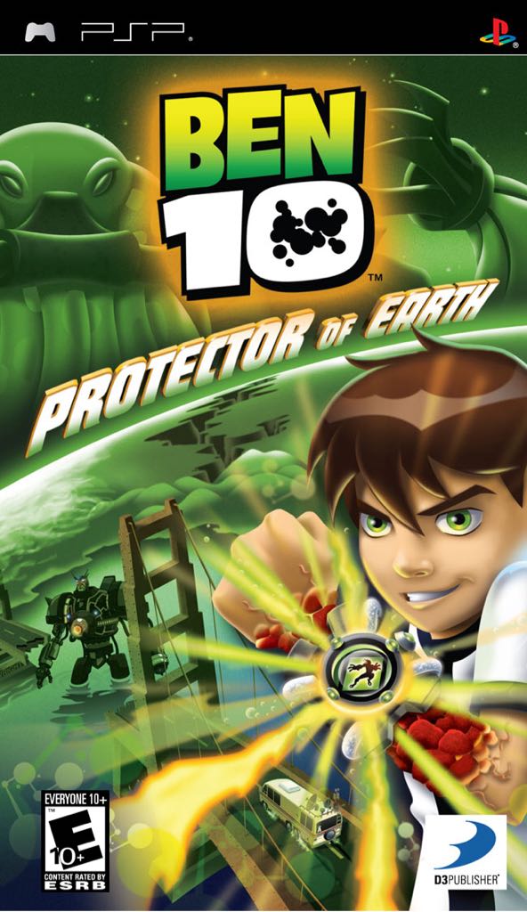 Ben 10: Protector of Earth - Sony PlayStation Portable (PSP) (D3 Publisher - 1) video game collectible [Barcode 3700577001642] - Main Image 1