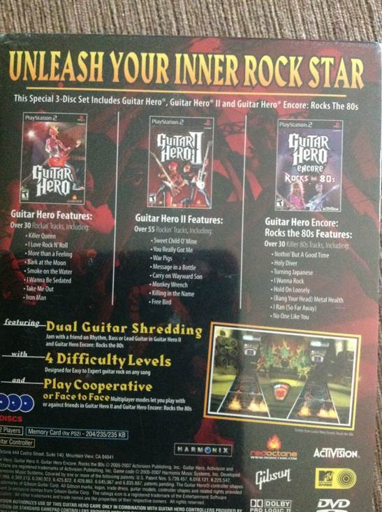 Guitar Hero 3 Bundle Pack - Sony PlayStation 2 (PS2) (1-4) video game collectible [Barcode 047875956636] - Main Image 2