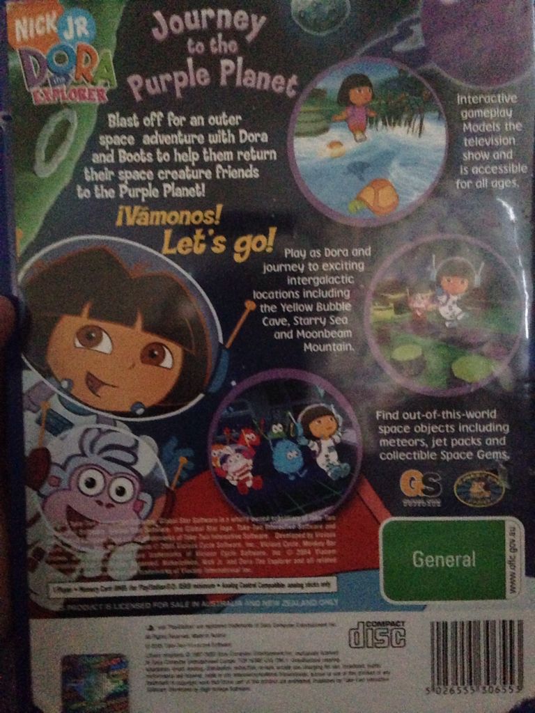 Dora the Explorer: Journey to the Purple Planet - Sony PlayStation 2 (PS2) (Global Star - 1) video game collectible [Barcode 5026555304764] - Main Image 2