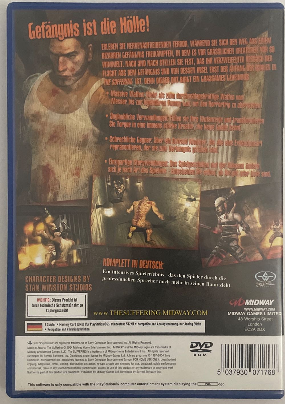 Suffering, The - Sony PlayStation 2 (PS2) video game collectible [Barcode 5037930071768] - Main Image 2
