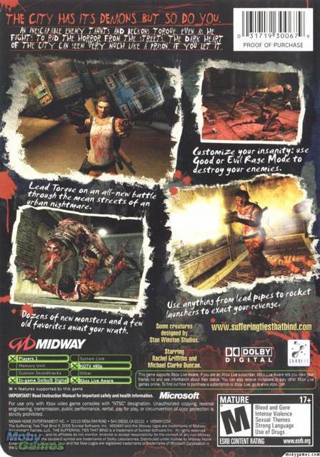 Suffering, The - Microsoft Xbox (Midway - 1) video game collectible [Barcode 5037930081699] - Main Image 2