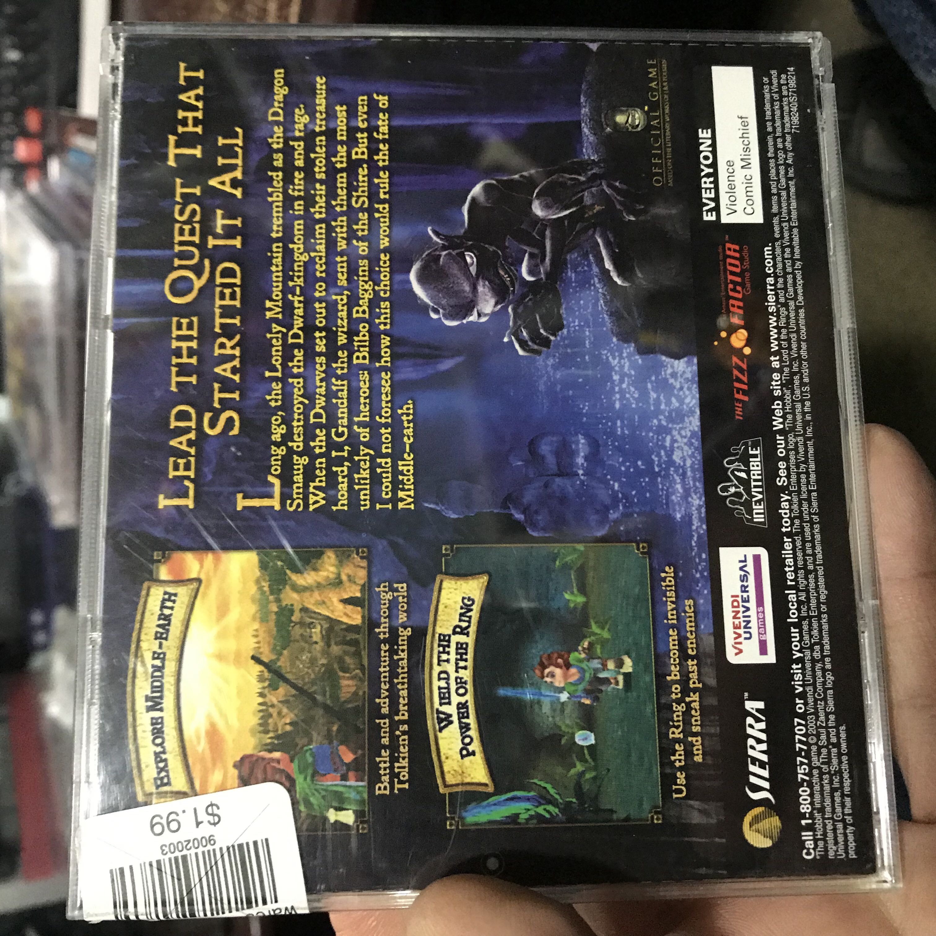 The Hobbit - PC (Vivendi Universal - 1) video game collectible [Barcode 020626719827] - Main Image 2