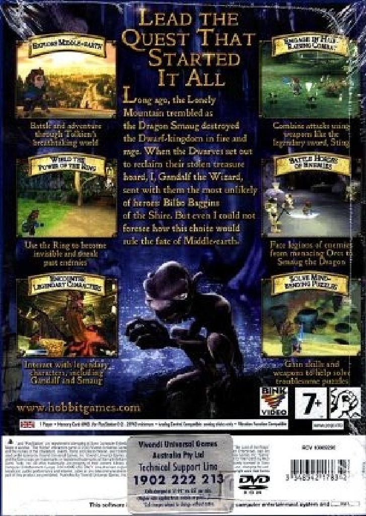 The Hobbit - Sony PlayStation 2 (PS2) (Sierra) video game collectible [Barcode 3103875745834] - Main Image 2