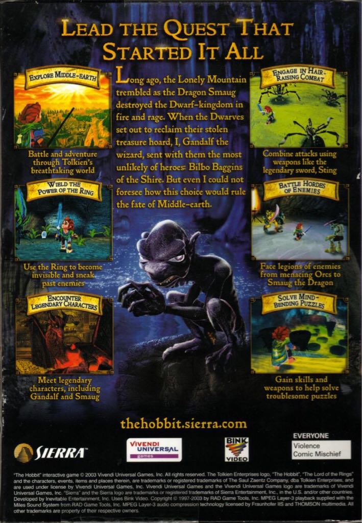 The Hobbit - Microsoft Windows (Sierra Entertainment - 1) video game collectible - Main Image 2