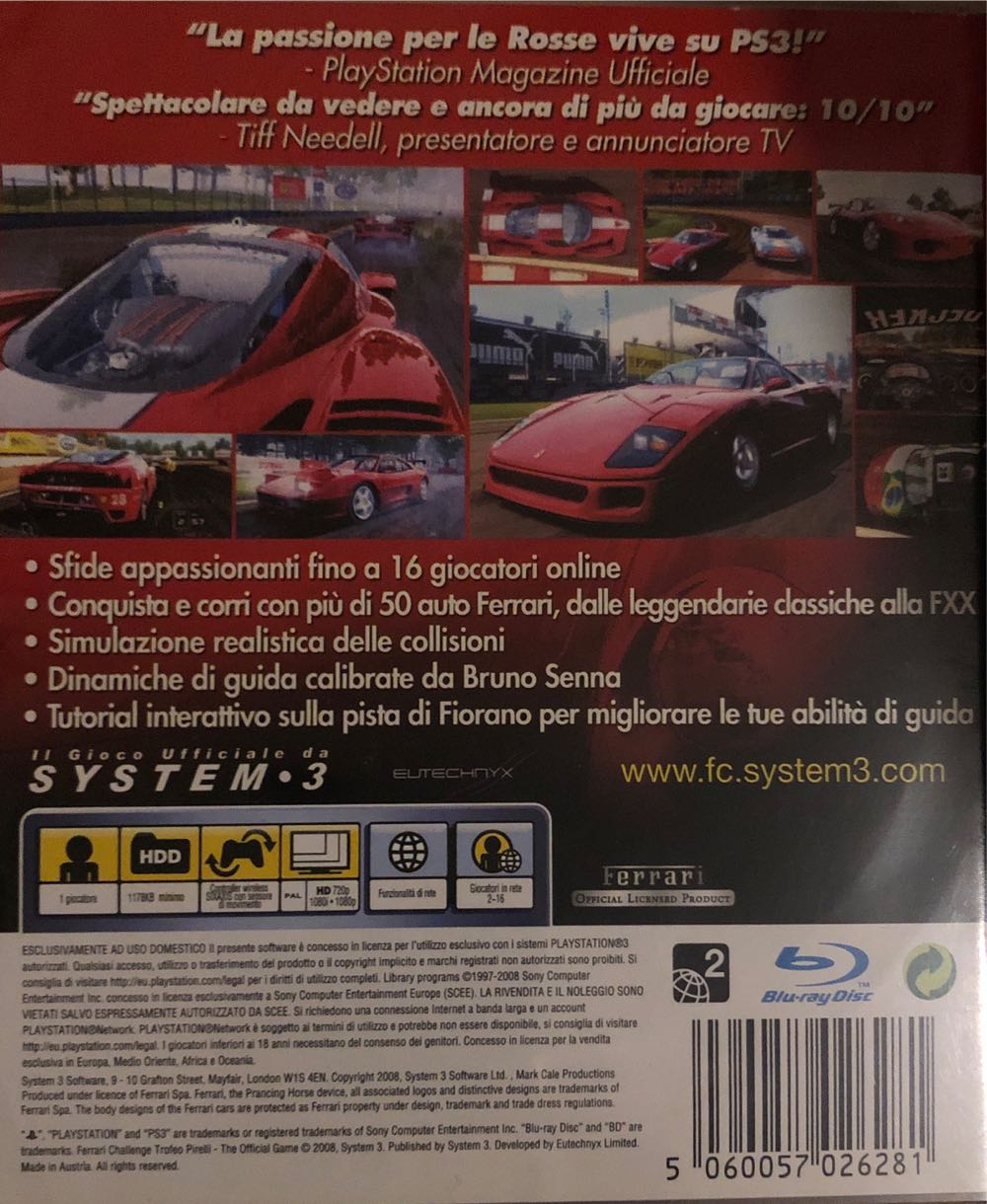 Ferrari Challenge Trofeo Pirelli - Sony PlayStation 3 (PS3) video game collectible [Barcode 5060057026281] - Main Image 2