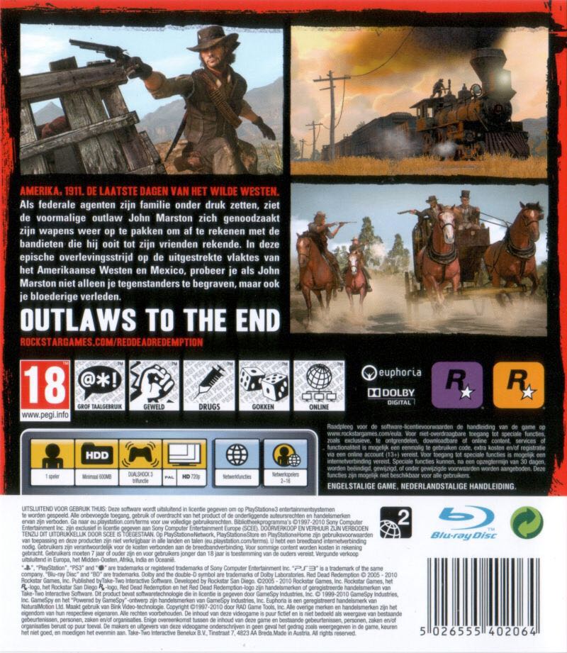 Red Dead Redemption - Sony PlayStation 3 (PS3) (Rockstar Games - 1) video game collectible [Barcode 0710425375736] - Main Image 2