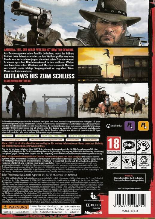 Red Dead Redemption - Microsoft Xbox 360 (Rockstar - 1) video game collectible [Barcode 5026555248242] - Main Image 2