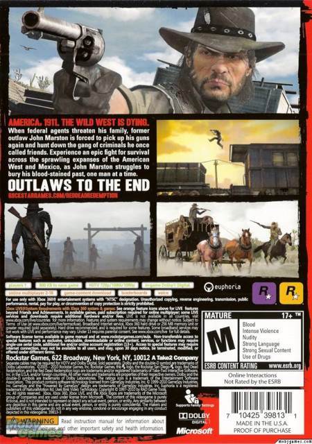 Red Dead Redemption - Microsoft Xbox 360 (Rockstar Games - 1) video game collectible [Barcode 5026555249997] - Main Image 2