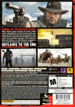 Red Dead Redemption - Microsoft Xbox 360 (Rockstar Games - 1) video game collectible [Barcode 710425395741] - Main Image 2