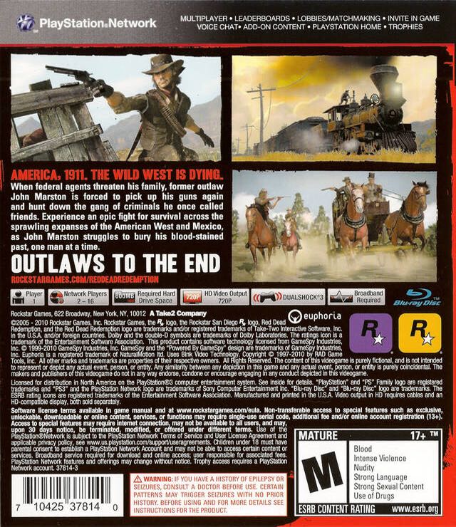 Red Dead Redemption - Sony PlayStation 3 (PS3) (Rockstar Games - 1) video game collectible - Main Image 2