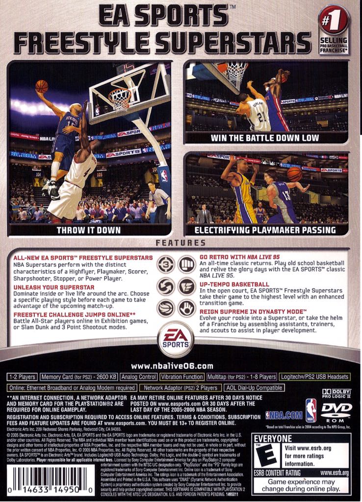 NBA LIVE 06 - Sony PlayStation 2 (PS2) (1-2) video game collectible [Barcode 5030946045891] - Main Image 2