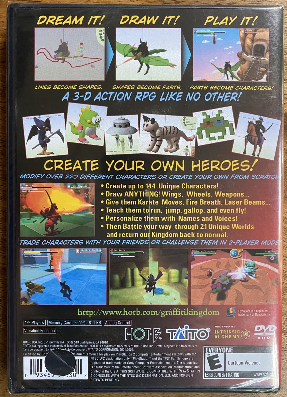 Graffiti Kingdom - Sony PlayStation 2 (PS2) (Hot-B - 1) video game collectible [Barcode 093455100302] - Main Image 2