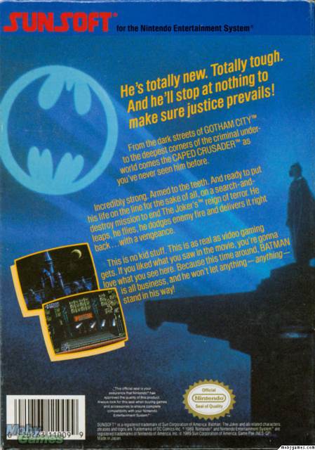 Batman - Nintendo Entertainment System (NES) (SunSoft - 1) video game collectible - Main Image 2