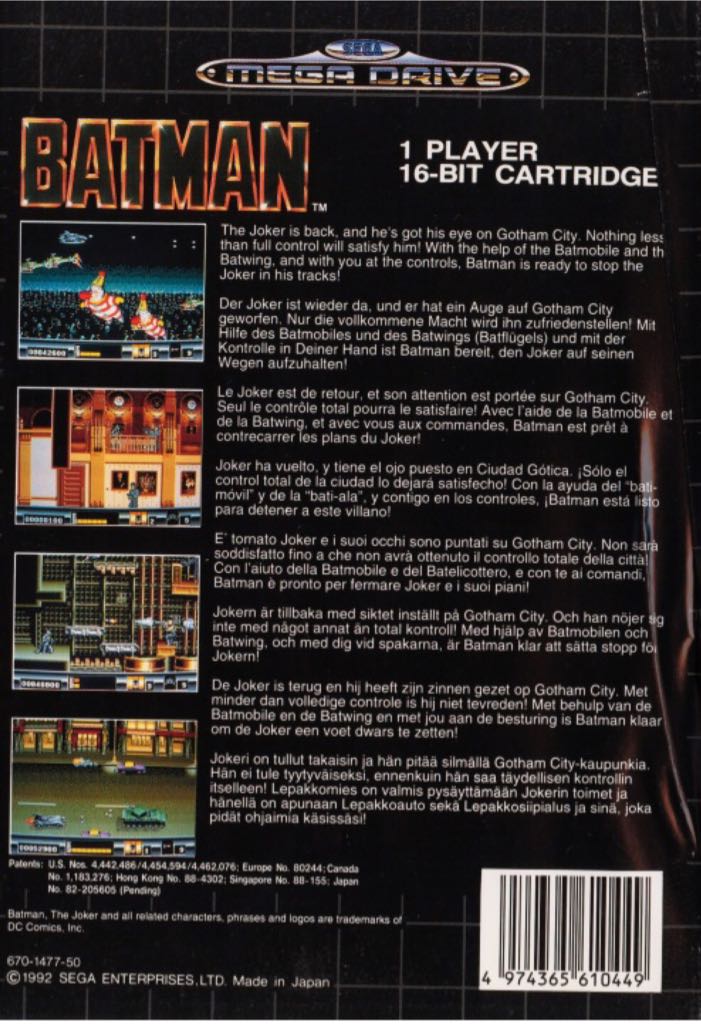 Batman  - Sega Mega Drive video game collectible - Main Image 2