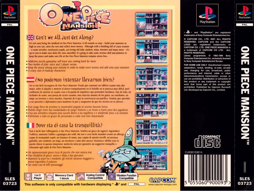 One Piece Mansion - Sony PlayStation (Capcom - 1-2) video game collectible [Barcode 5055060900093] - Main Image 2