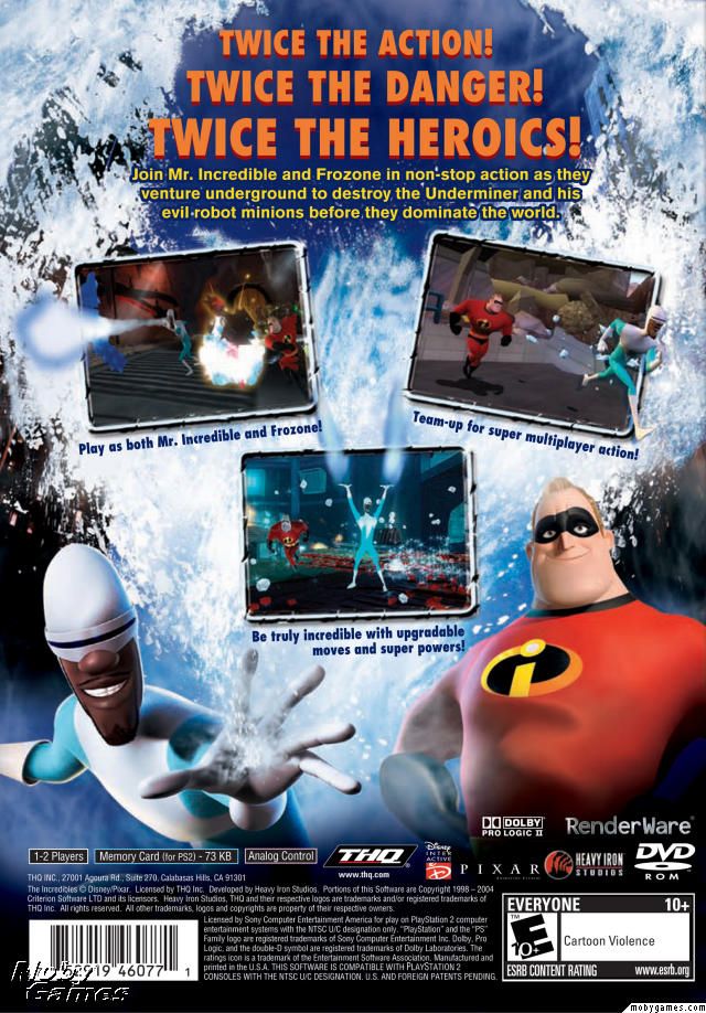 The Incredibles: Rise of the Underminer - Sony PlayStation 2 (PS2) (2) video game collectible [Barcode 4005209068093] - Main Image 2